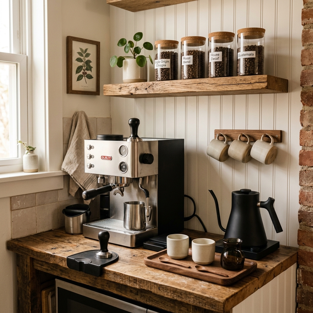 coffee bar ideas for small kitchens