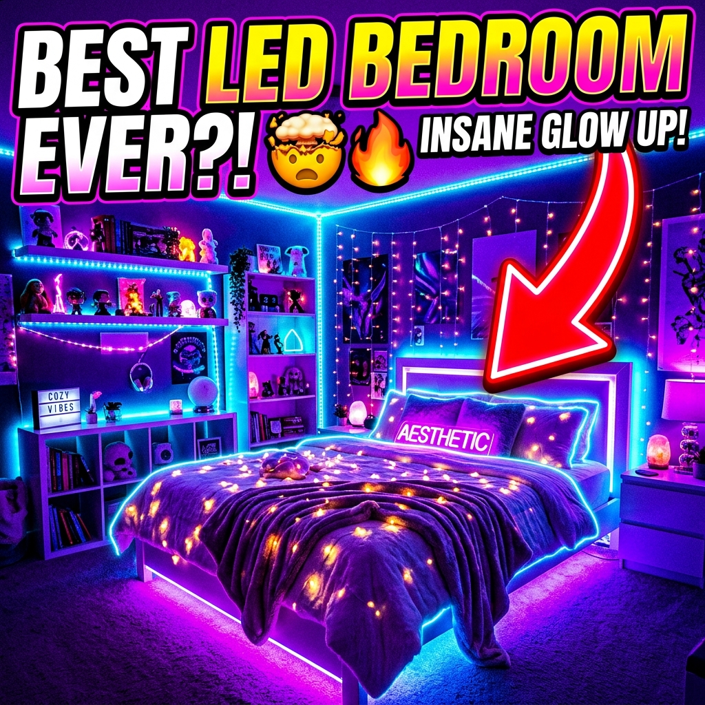 aesthetic bedroom ideas with led lights
