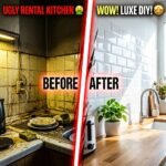 peel and stick backsplash before and after