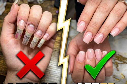 classy short square acrylic nails