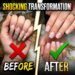 classy short square acrylic nails
