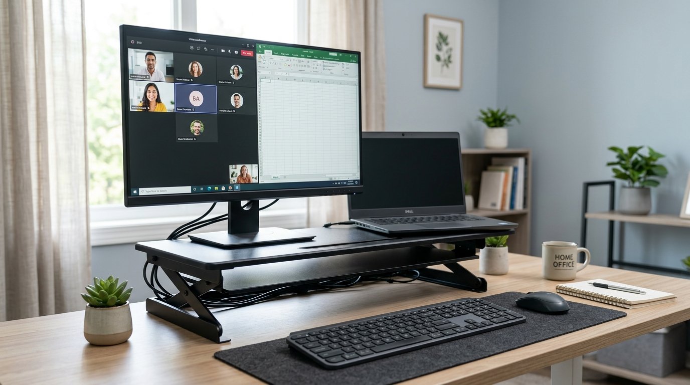 Affordable Tabletop Riser Budget Remote Work Setup - Desktop Converter