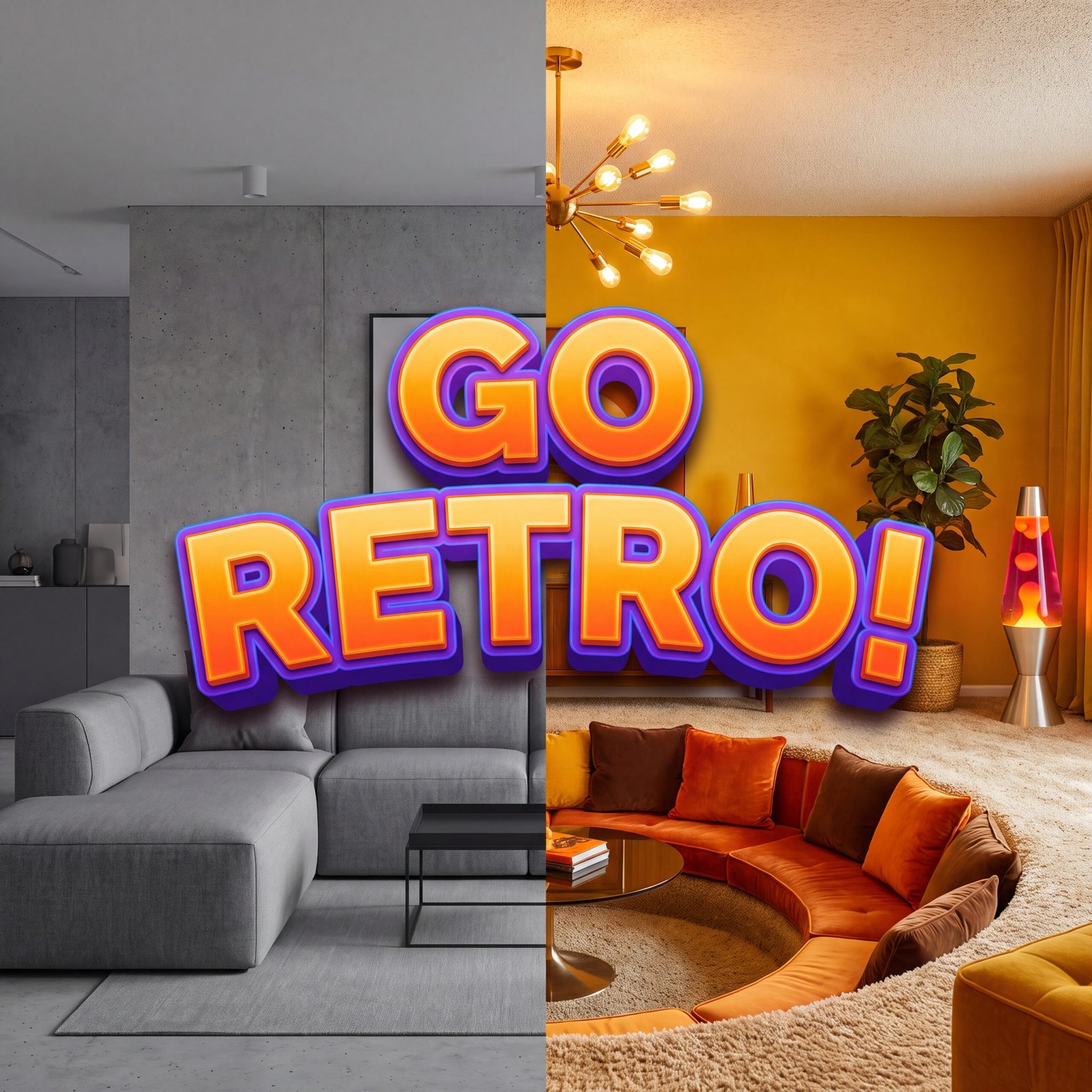 70s Home Decor - Beautiful Retro Room Setup