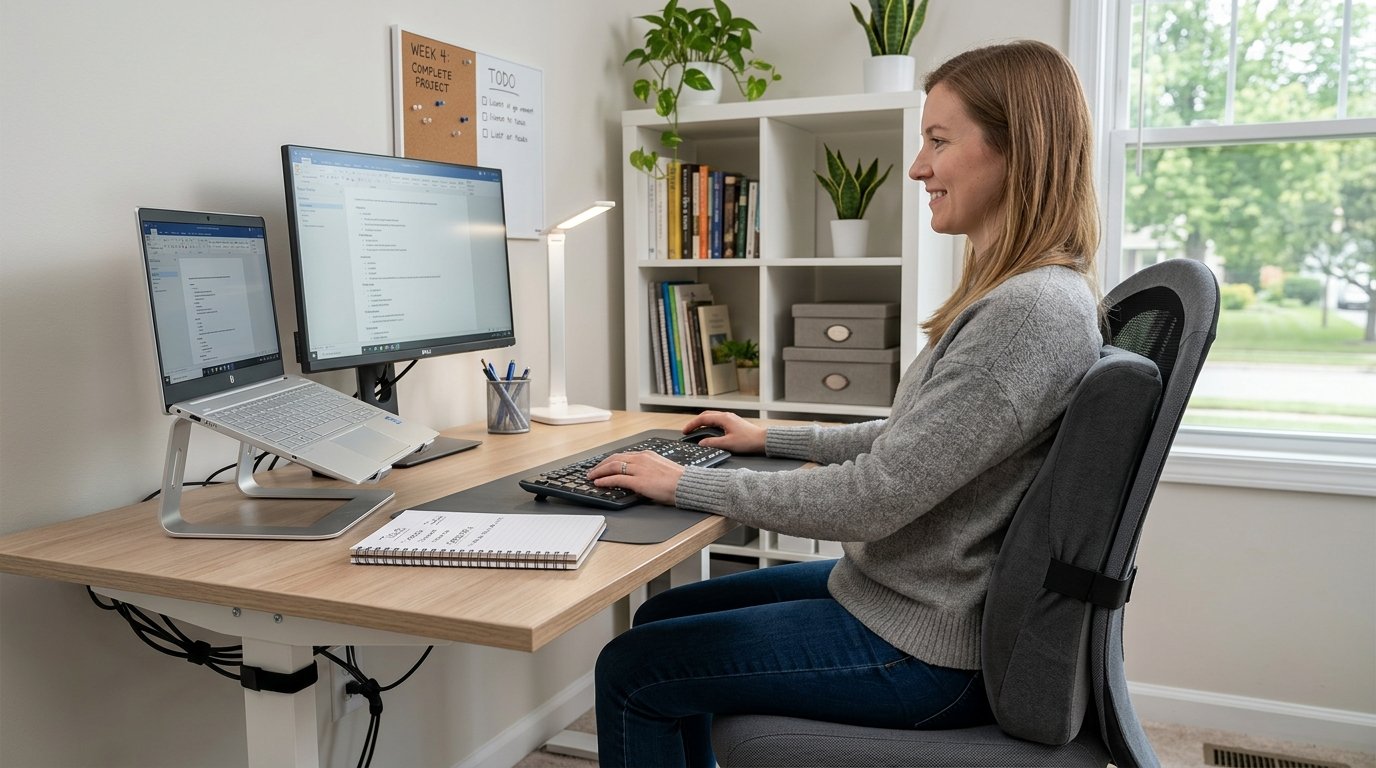 Ergonomic Lumbar Cushion Budget Remote Work Setup - Chair Mesh Support