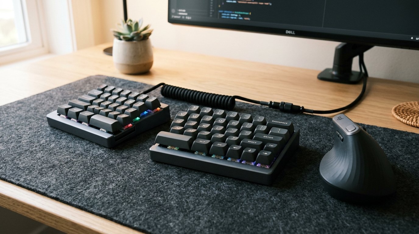Dual Motor Sit Stand Desk Ergonomic Remote Work Setup - Height Preset Keypad