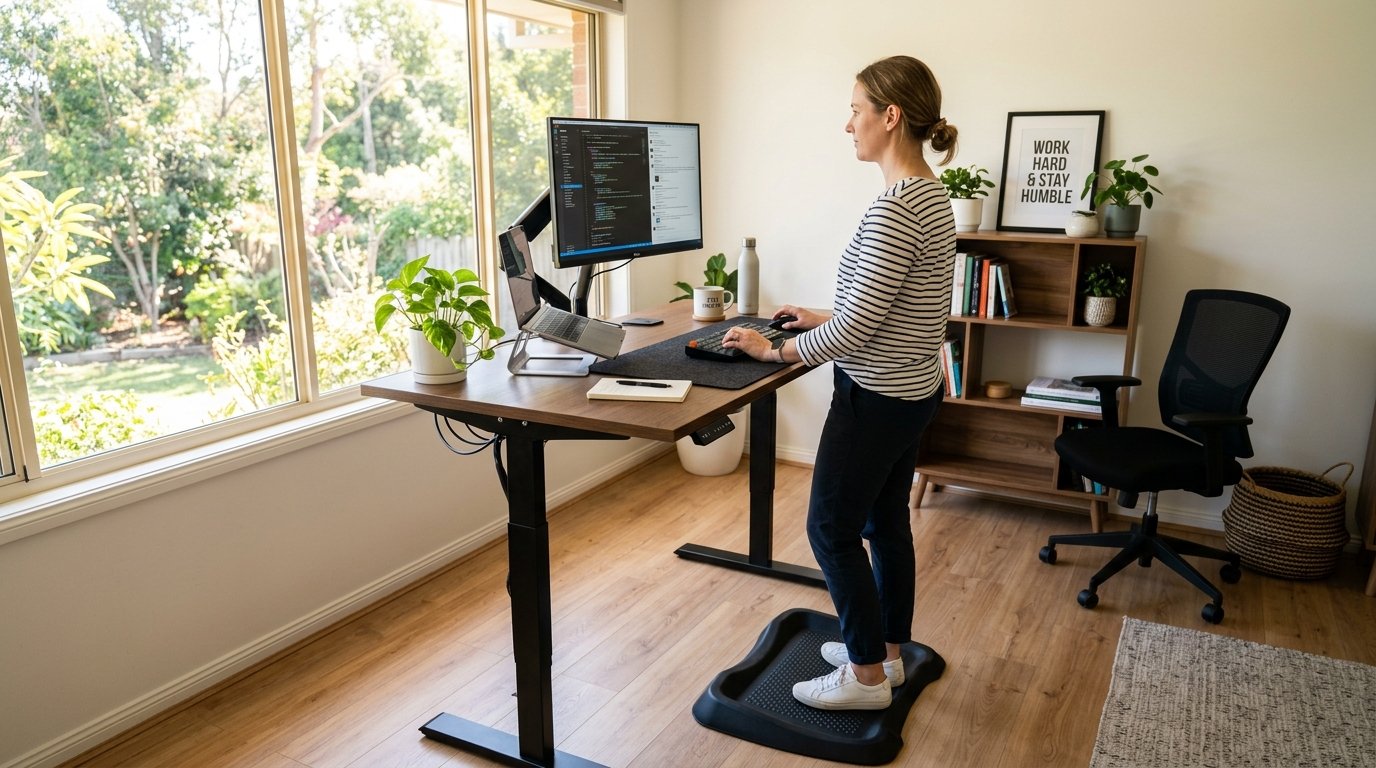 High Density Anti Fatigue Mat Ergonomic Remote Work Setup - Cushion Standing Pad