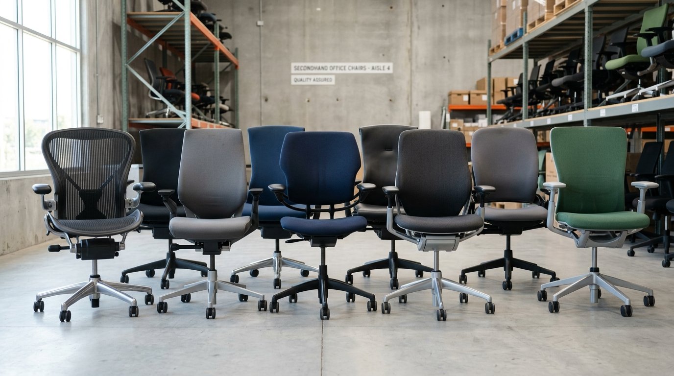 Secondhand Ergonomic Chair Budget Remote Work Setup - Refurbished Mesh Seating