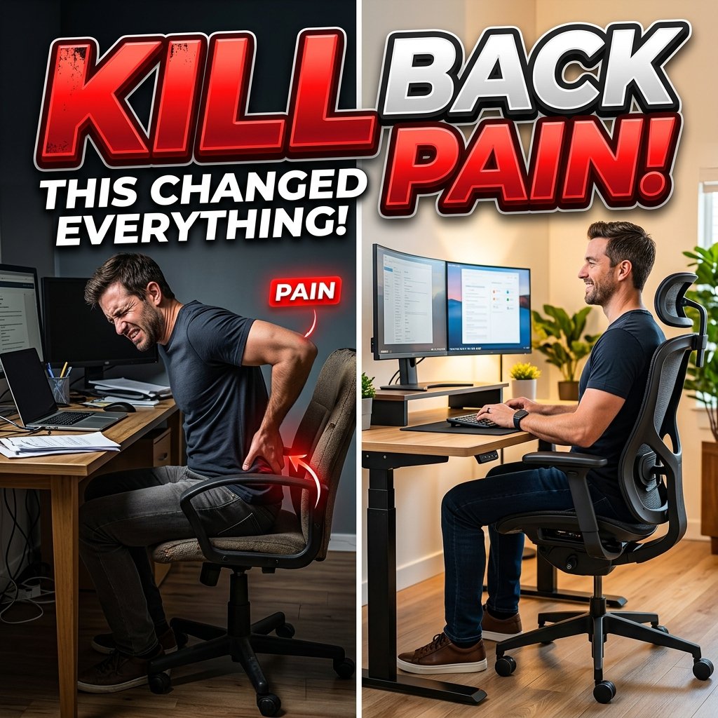Remote Work Setup for Back Pain - Kill Back Pain Clickbait Style