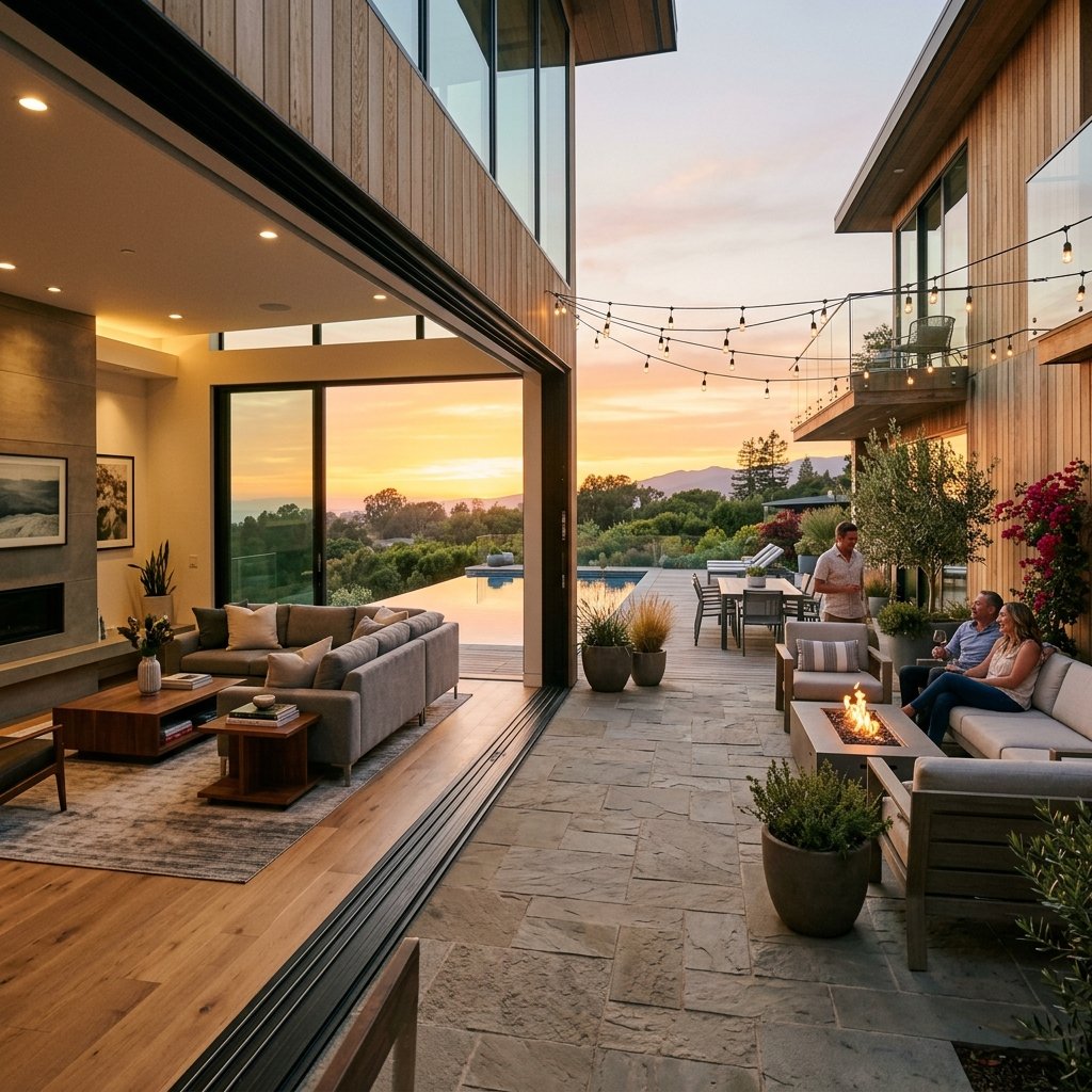 indoor outdoor flow backyards into luxury retreats