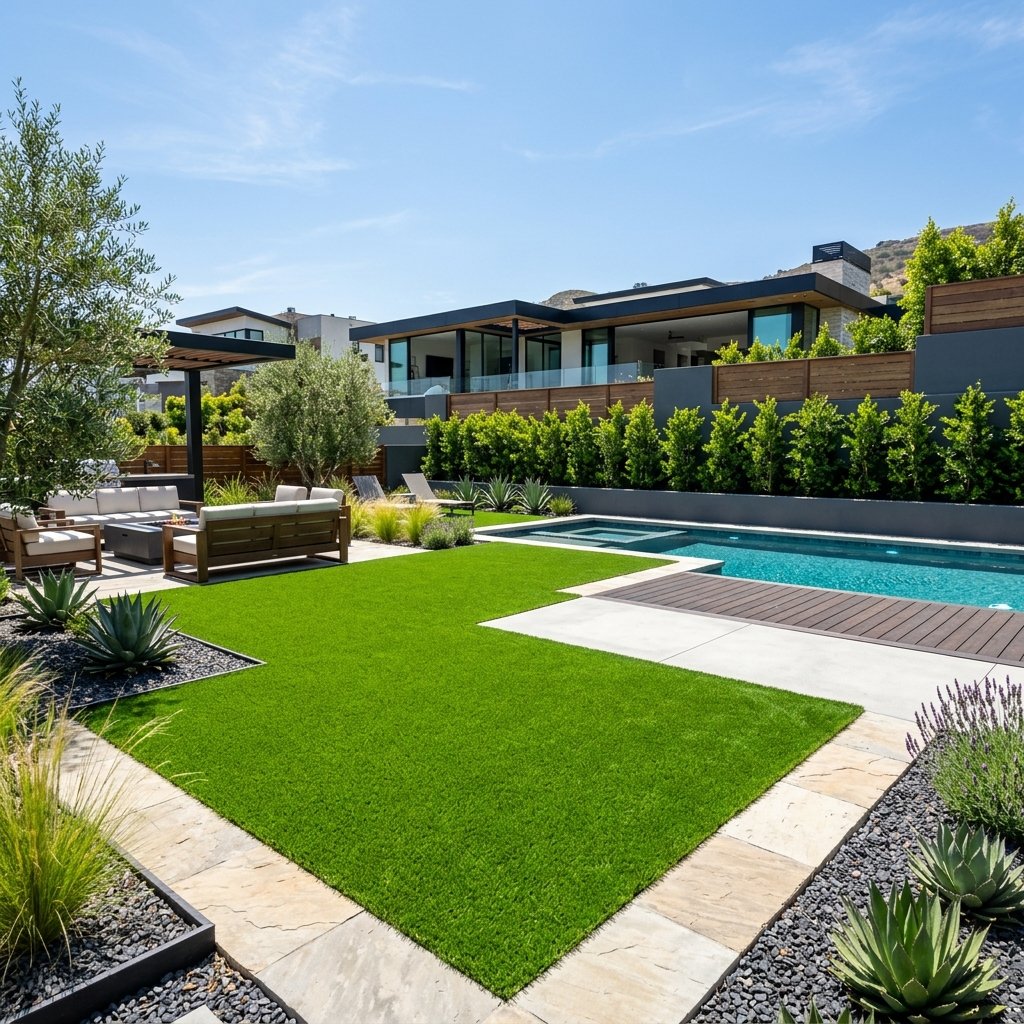 artificial turf backyards into luxury retreats