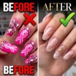 breast cancer nail designs