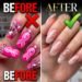 breast cancer nail designs