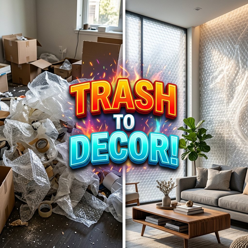 Creative Bubble Wrap Home Decor Ideas - Trash to Decor Upcycling