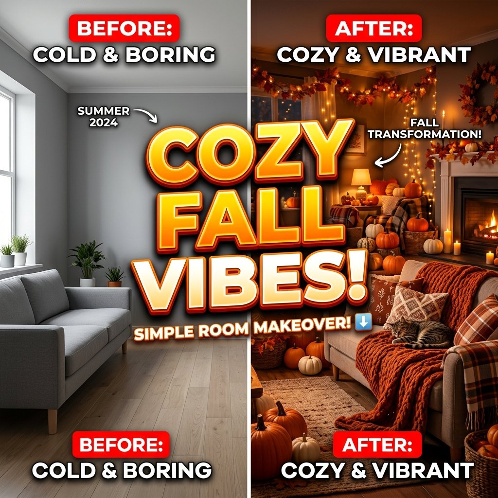 Autumn Home Decorating Ideas - Cozy Room Transformation