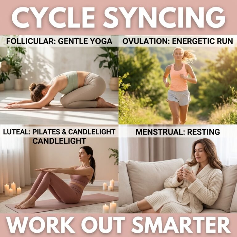 cycle syncing workouts guide for all four menstrual phases