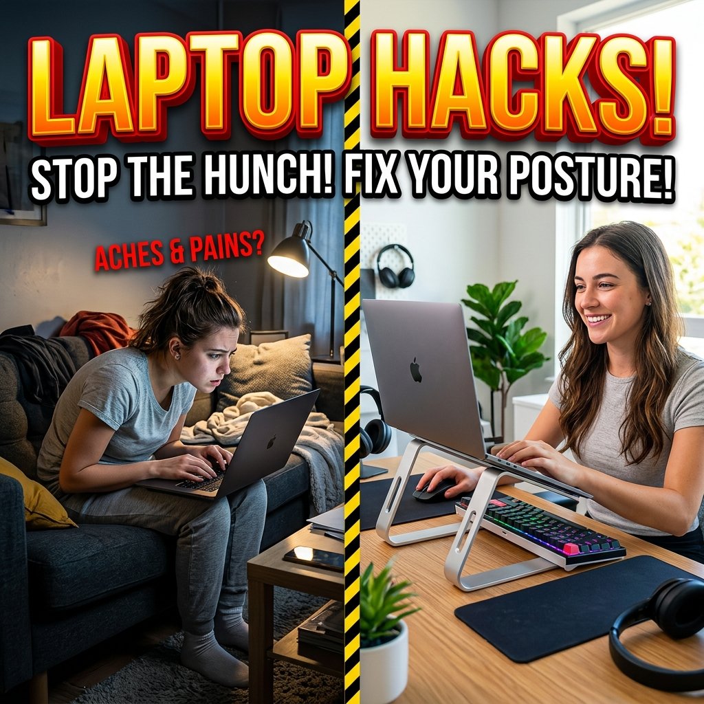 Laptop Remote Work Setup - Laptop Hacks Clickbait Style
