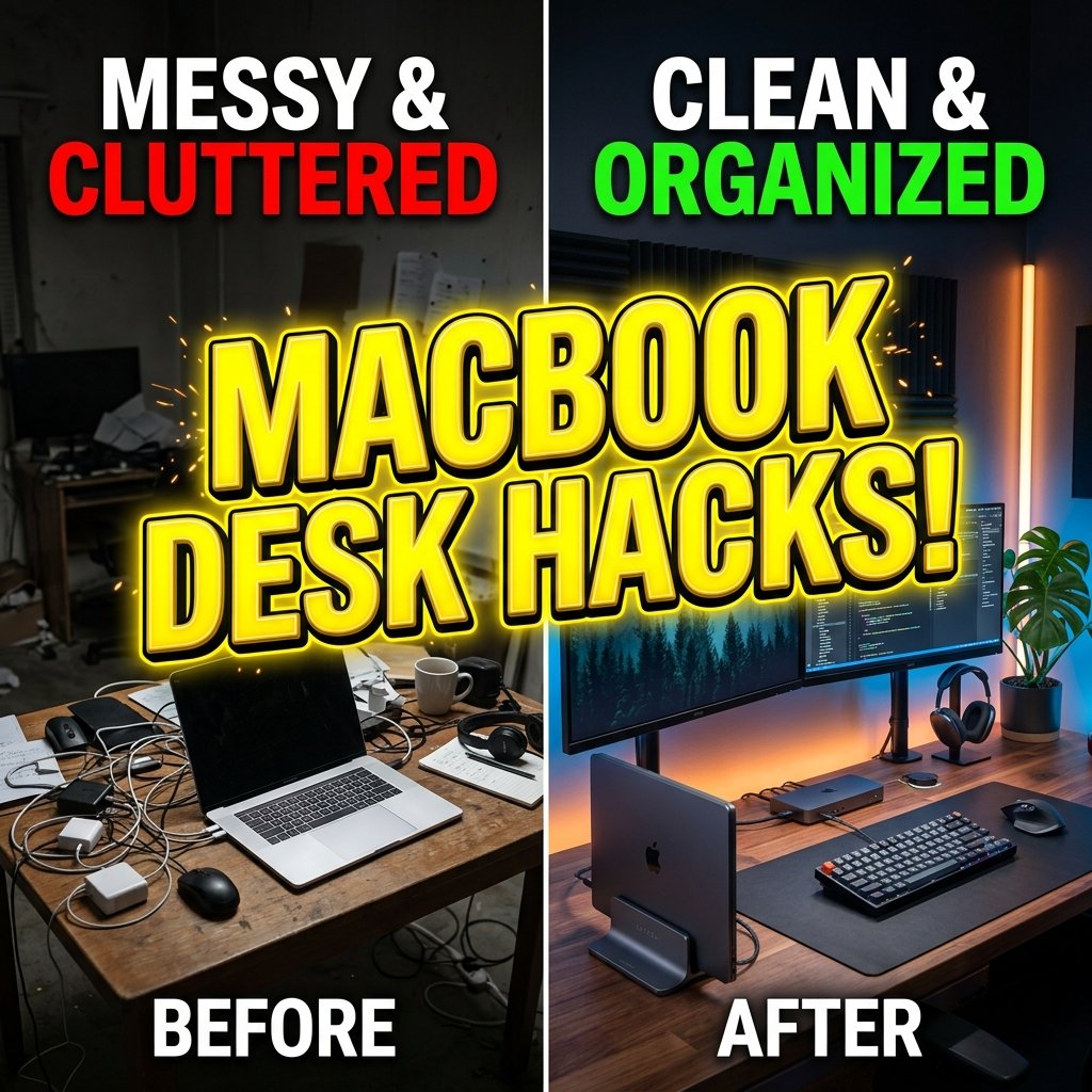 Macbook Remote Work Setup - Macbook Desk Hacks Clickbait Style