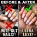 milky white acrylic nails with diamonds