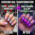 nail designs with pink and blue