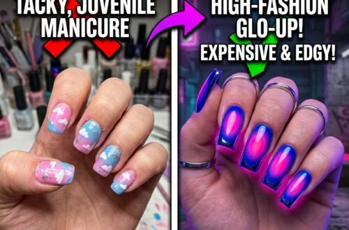 nail designs with pink and blue