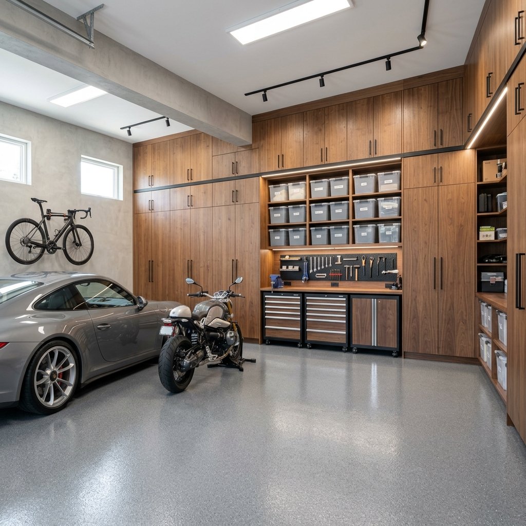 organized garage layout real world storage security