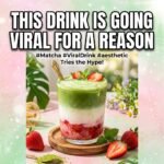 strawberry matcha latte