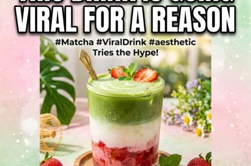 strawberry matcha latte