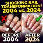 white pink nails design