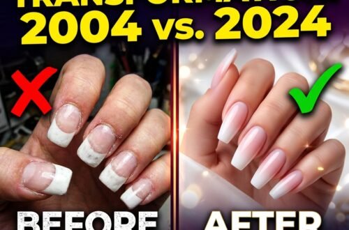 white pink nails design