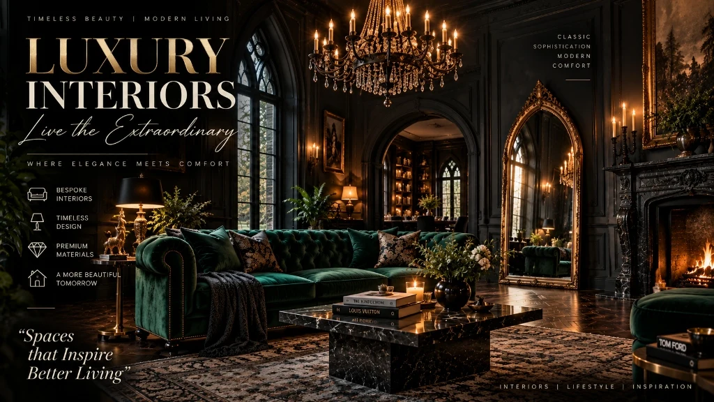 gothic decoration home guide living room with emerald velvet sofa and pointed arch mirror